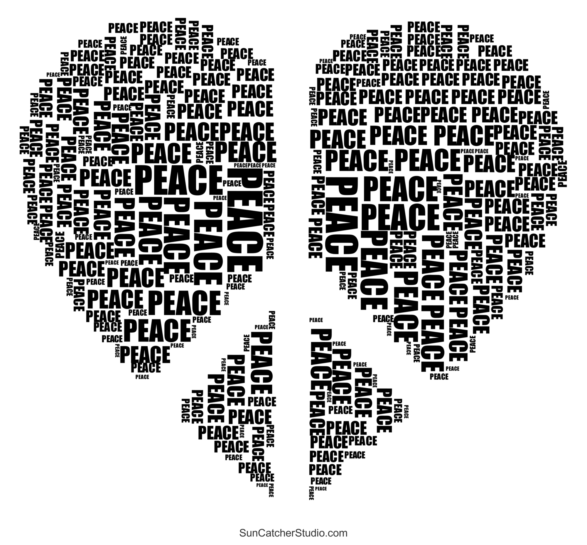 Peace Sign Love And Peace Symbol Clipart Templates DIY Projects Patterns Monograms Designs Templates