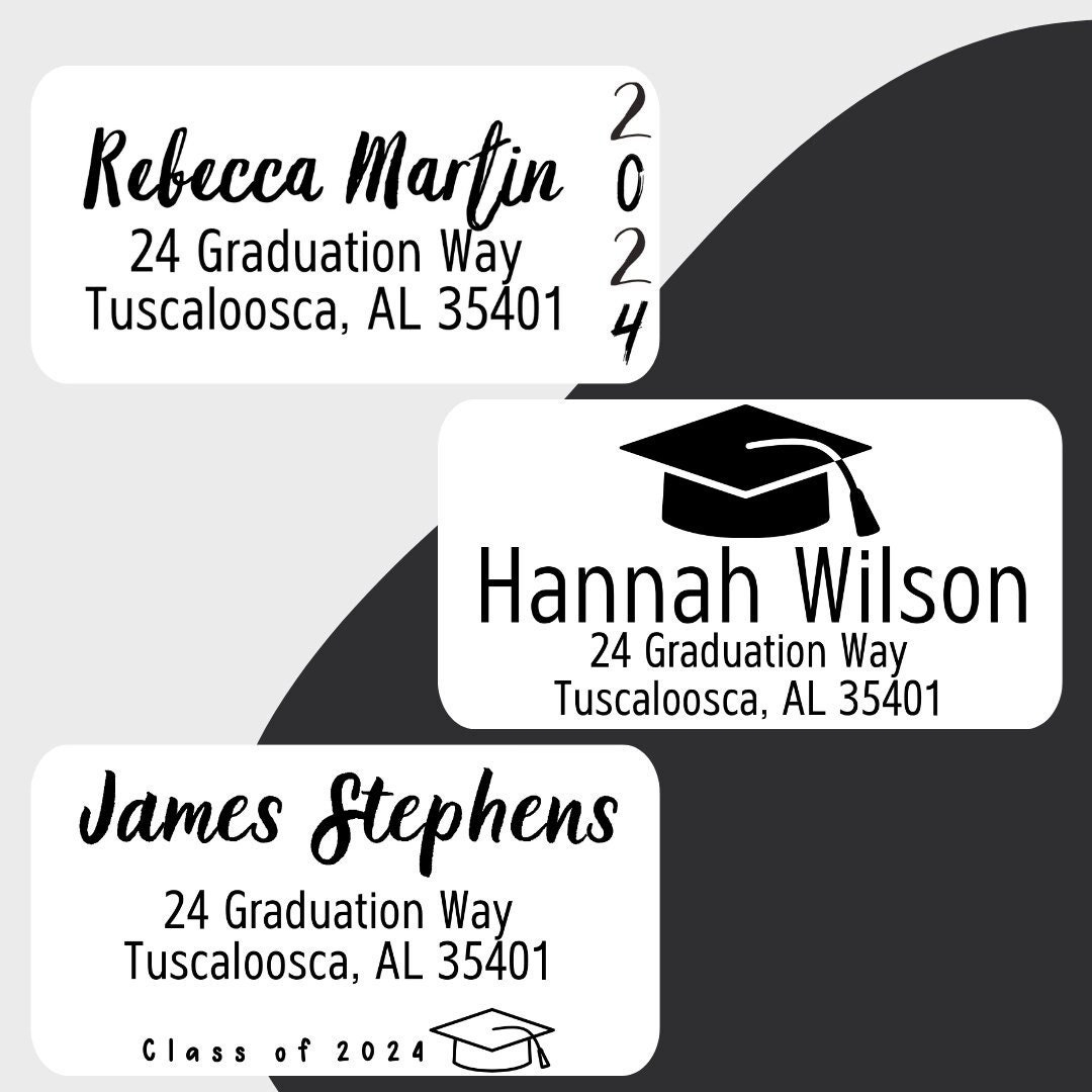 Personalized Graduation Labels Etsy