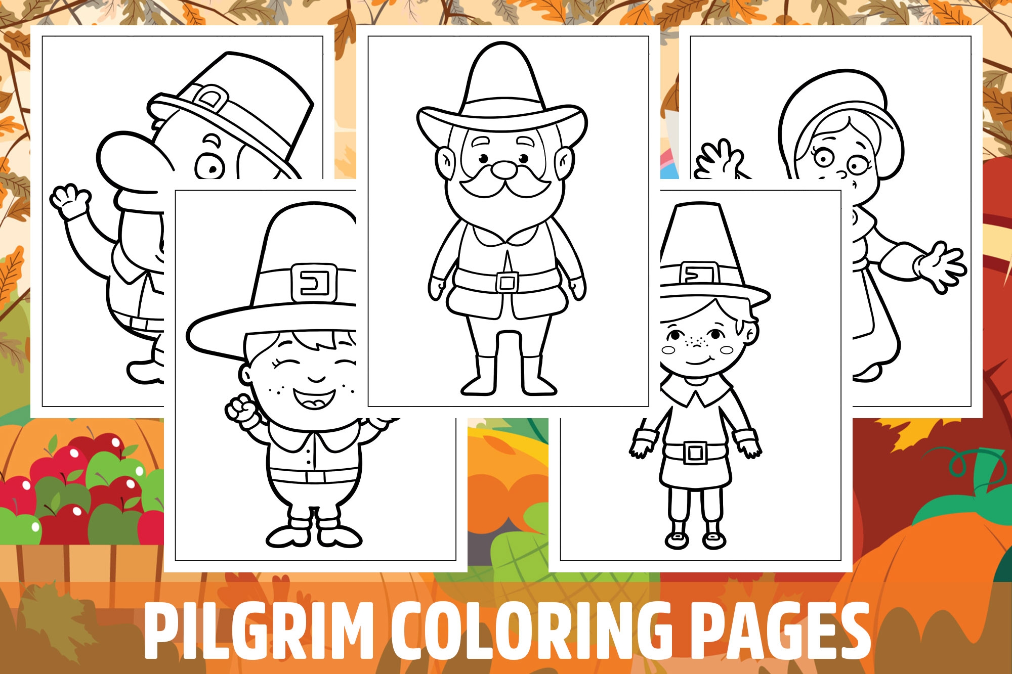 Free Printable Pilgrim Coloring Pages