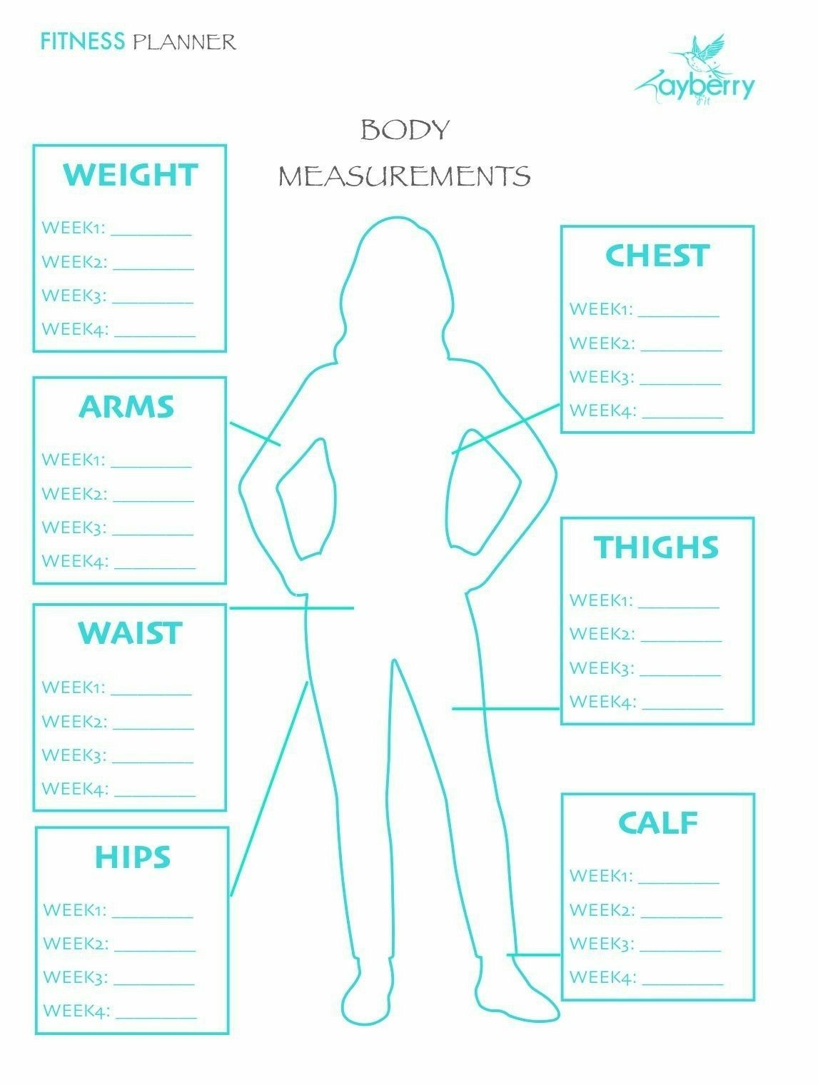 Free Body Measurement Chart Printable