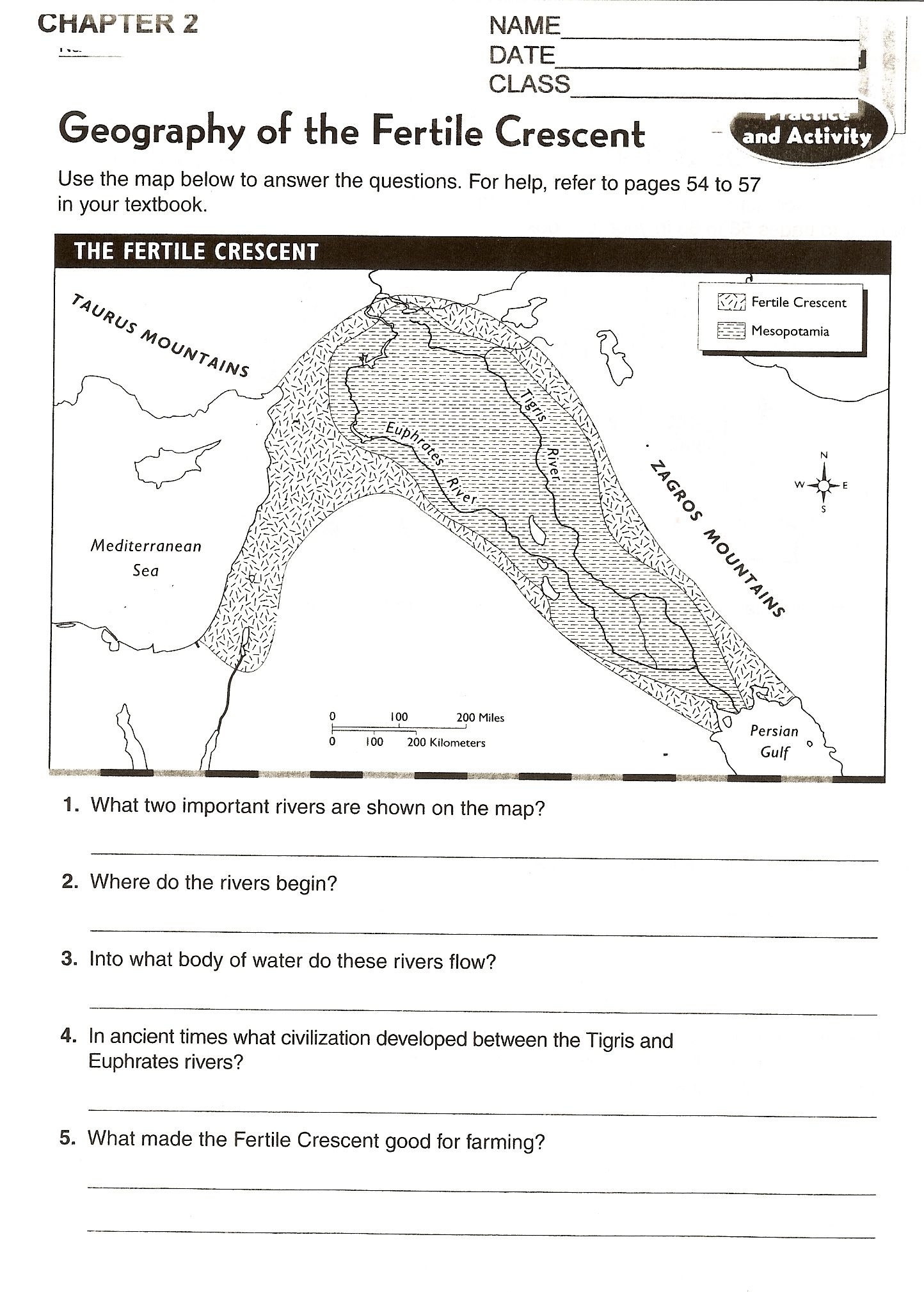 Free Printable Ancient Mesopotamia Worksheets