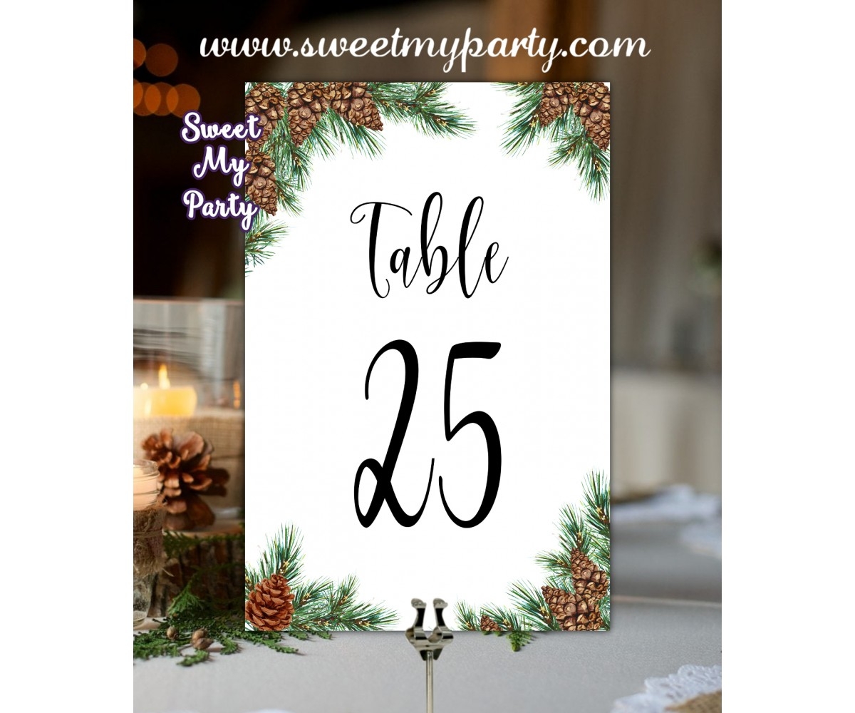 Pine Cone Table Numbers Printable Pinecone Table Numbers Winter Wedding Table Numbers Printable Country Table Numbers Printable Rustic Table Numbers Forrest Table Numbers Boho Table Numbers wedding Stationery Mountain Table Numbers sweetmyparty