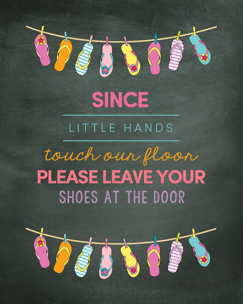 Please Remove Your Shoes Print Let s DIY It All With Kritsyn Merkley