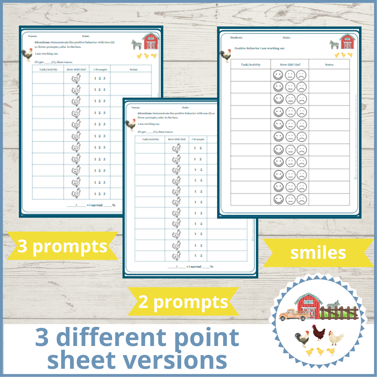 Point Sheet For Behavior Farm Classful