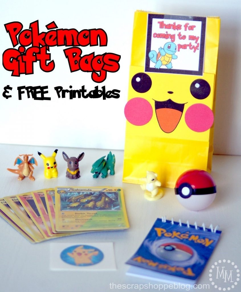 Pok mon Gift Bags FREE Printables The Scrap Shoppe