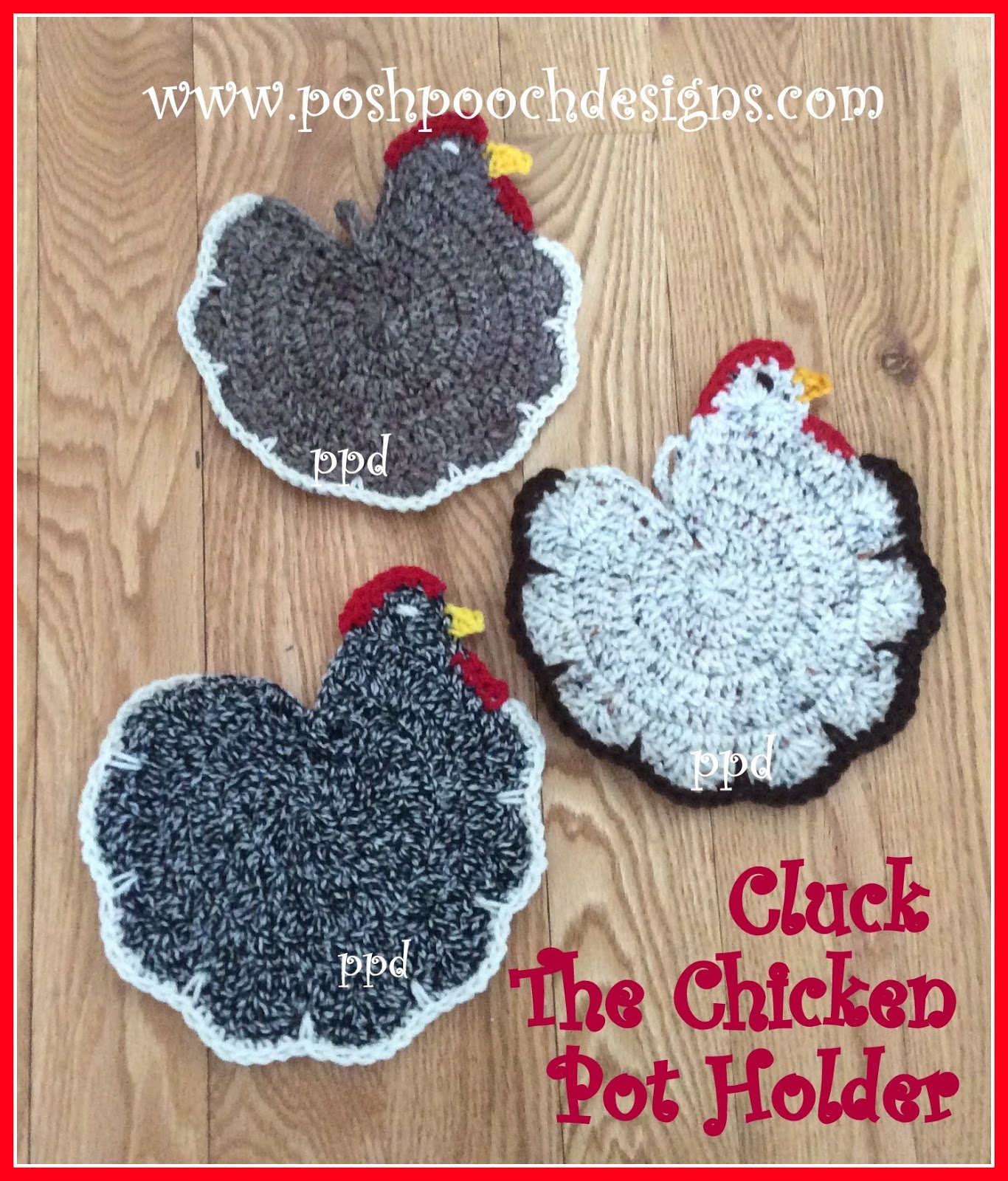 Crotchet Chicken Potholder Free Printable