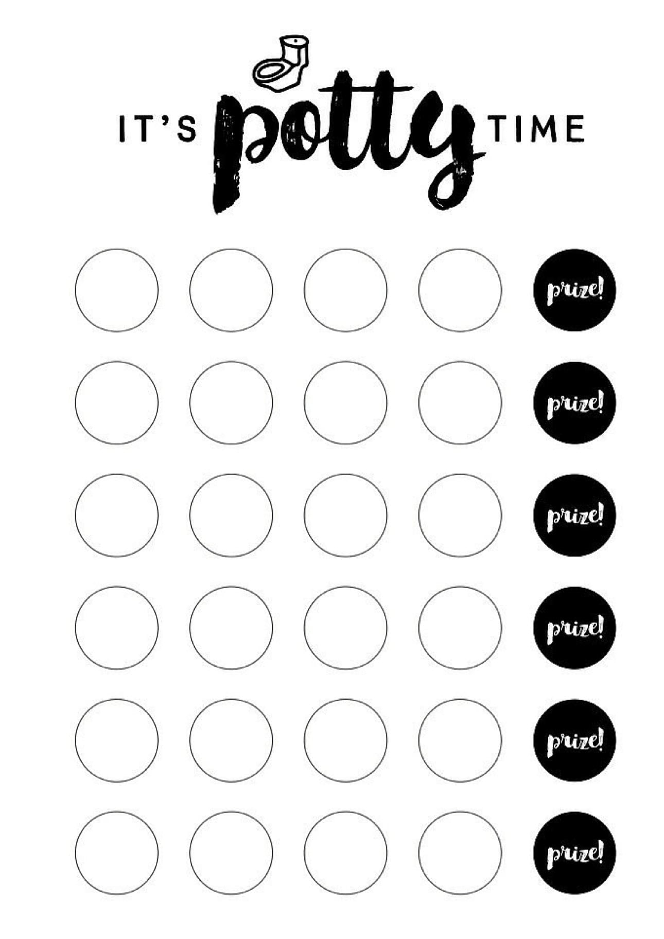 Potty Sticker Chart Free Printable