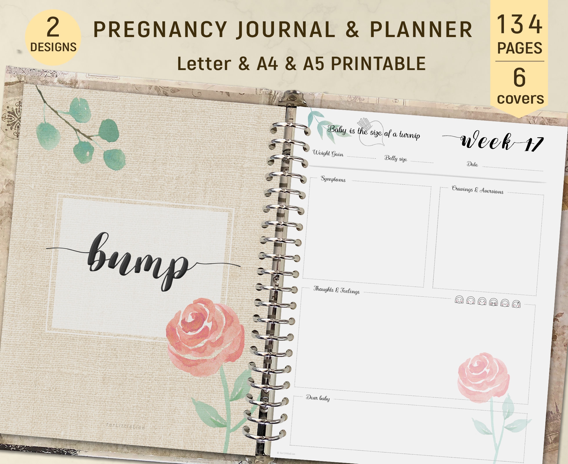 Pregnancy Journal PRINTABLE Pregnancy Planner Pregnancy Journal And Memory Book Bump To Baby DIGITAL DOWNLOAD Etsy