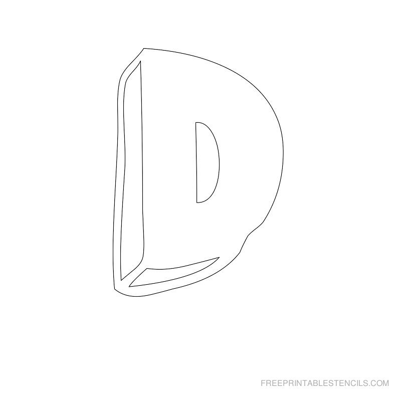 Printable Bubble Letter D Free Printable Stencils