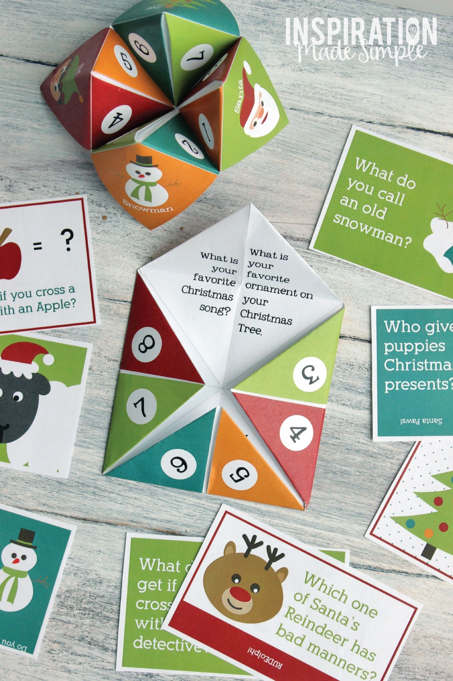 Printable Christmas Cootie Catcher Inspiration Made Simple