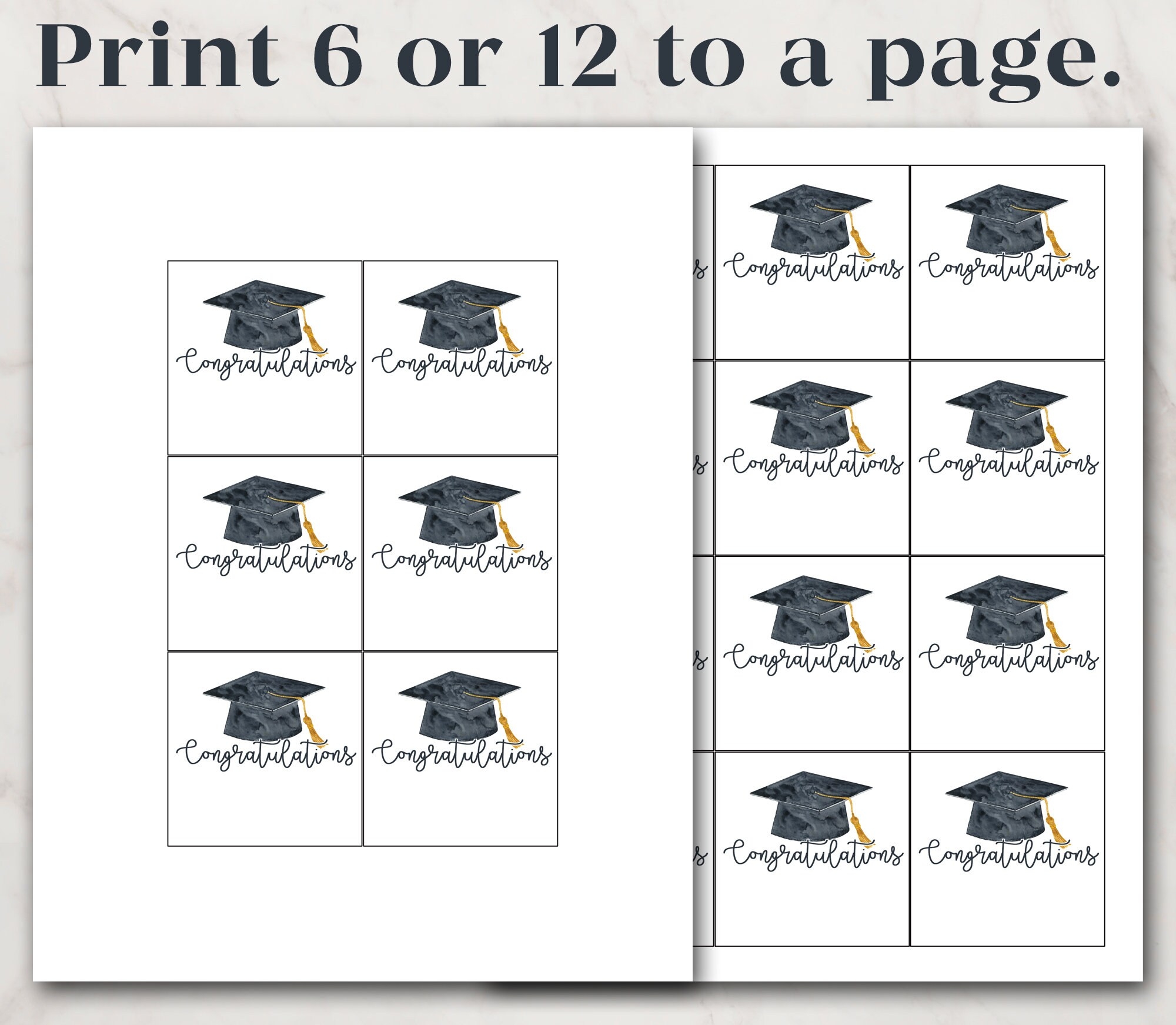 Printable Congratulations Graduation Tags Editable CONGRATS Gift Tag High School Or College Graduation Gift Tags Printable Tags Etsy