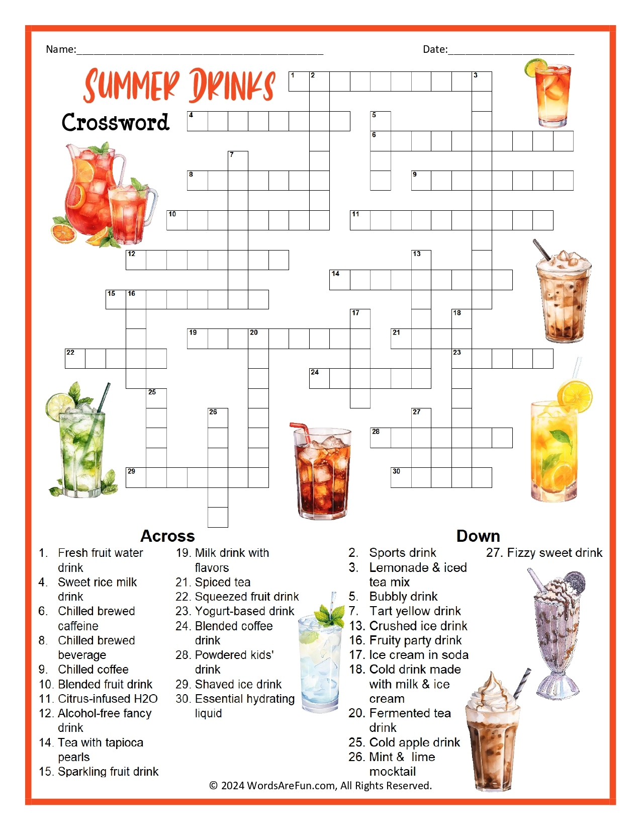 Free Daily Printable Crosswords