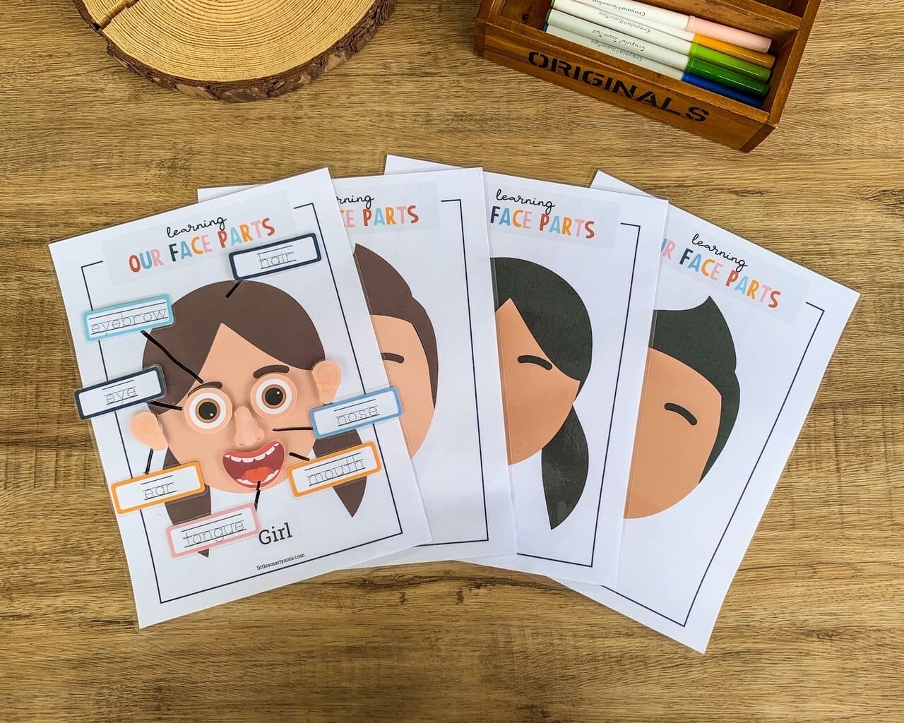 Printable Face Parts Learning Faces 5 Senses Printable My Body Parts Toddler Activity Printable Montessori Activity Busy Book Activity Etsy