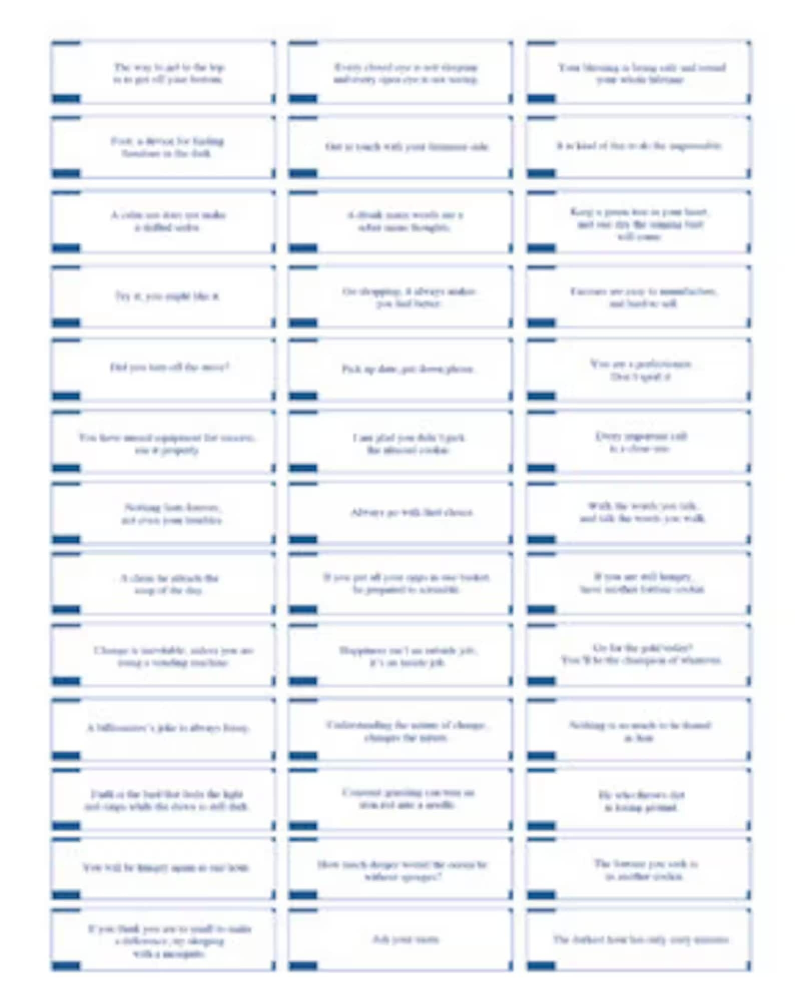Printable Fortunes Etsy