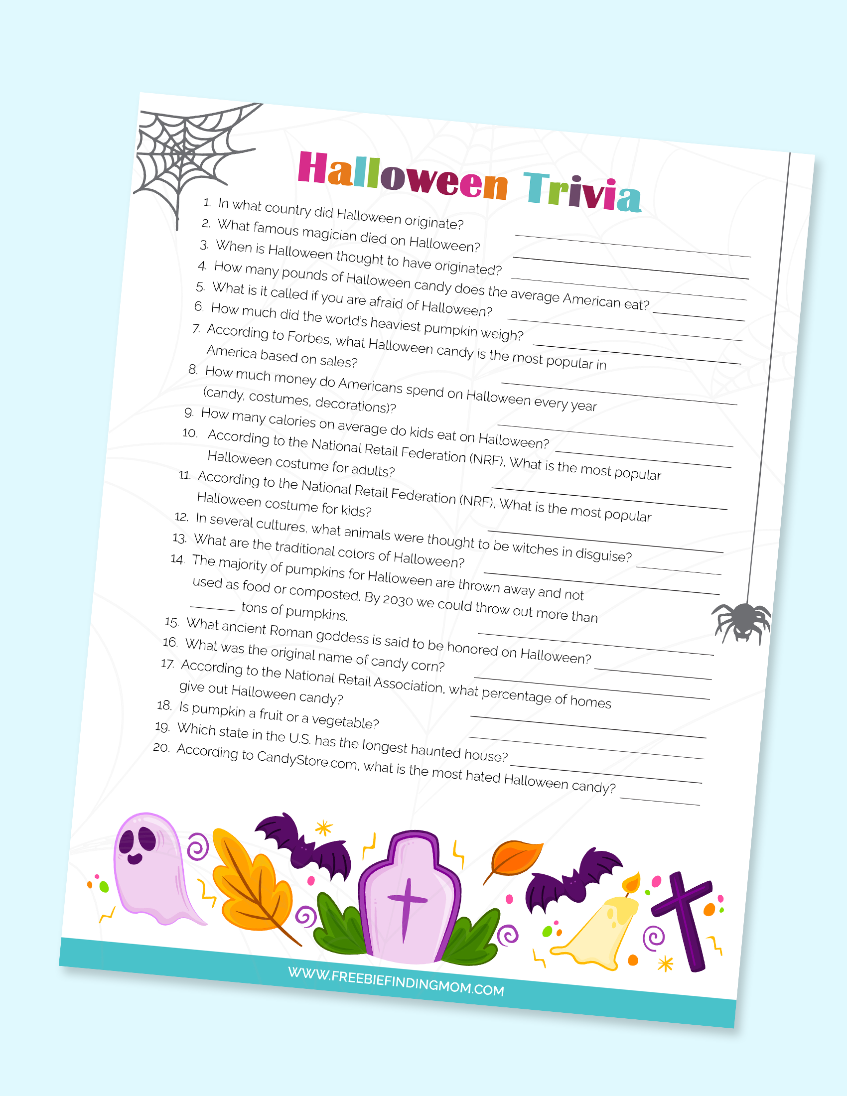 Free Printable Pumpkin Trivia Questions
