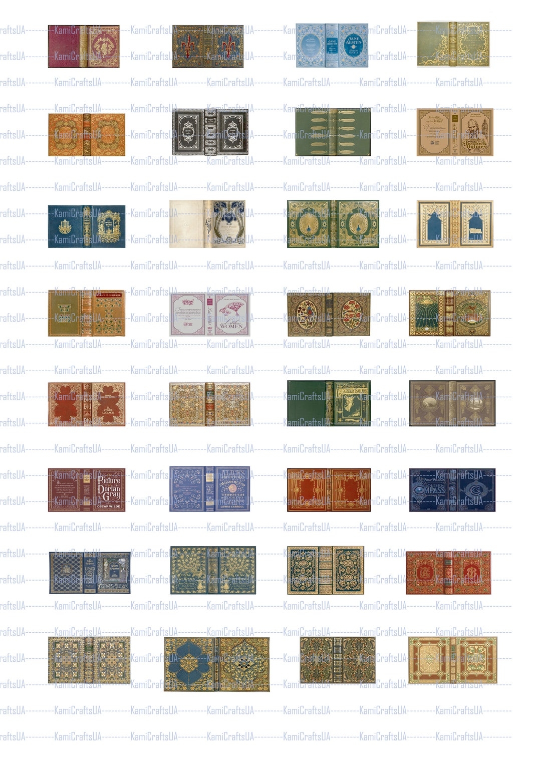 Printable Miniature Books For Miniature Dollhouse 1 12 Scale DIY Miniature Books For Diorama Miniature Bookstore Digital File Etsy