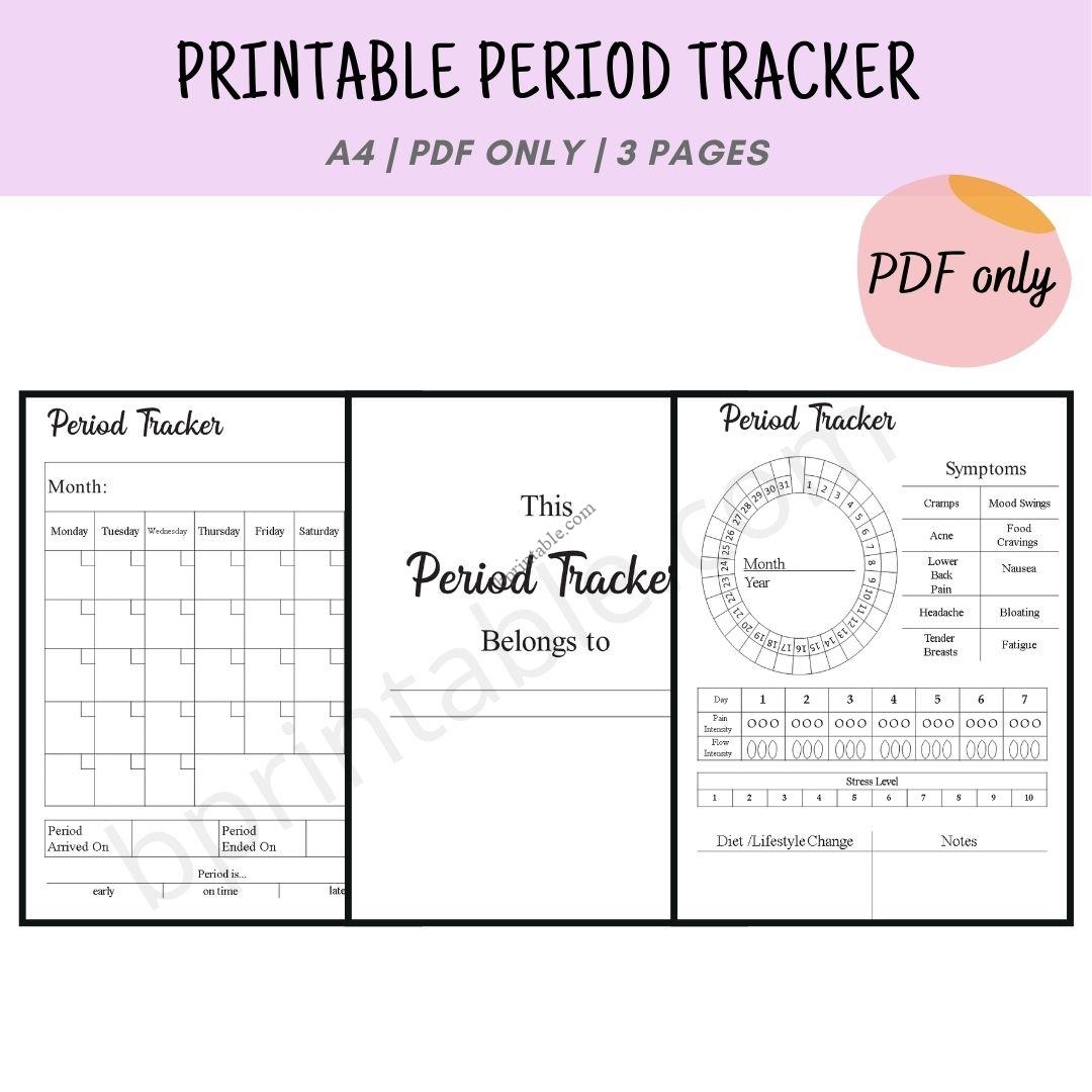 Printable Period Tracker Planner Must Have Journal
