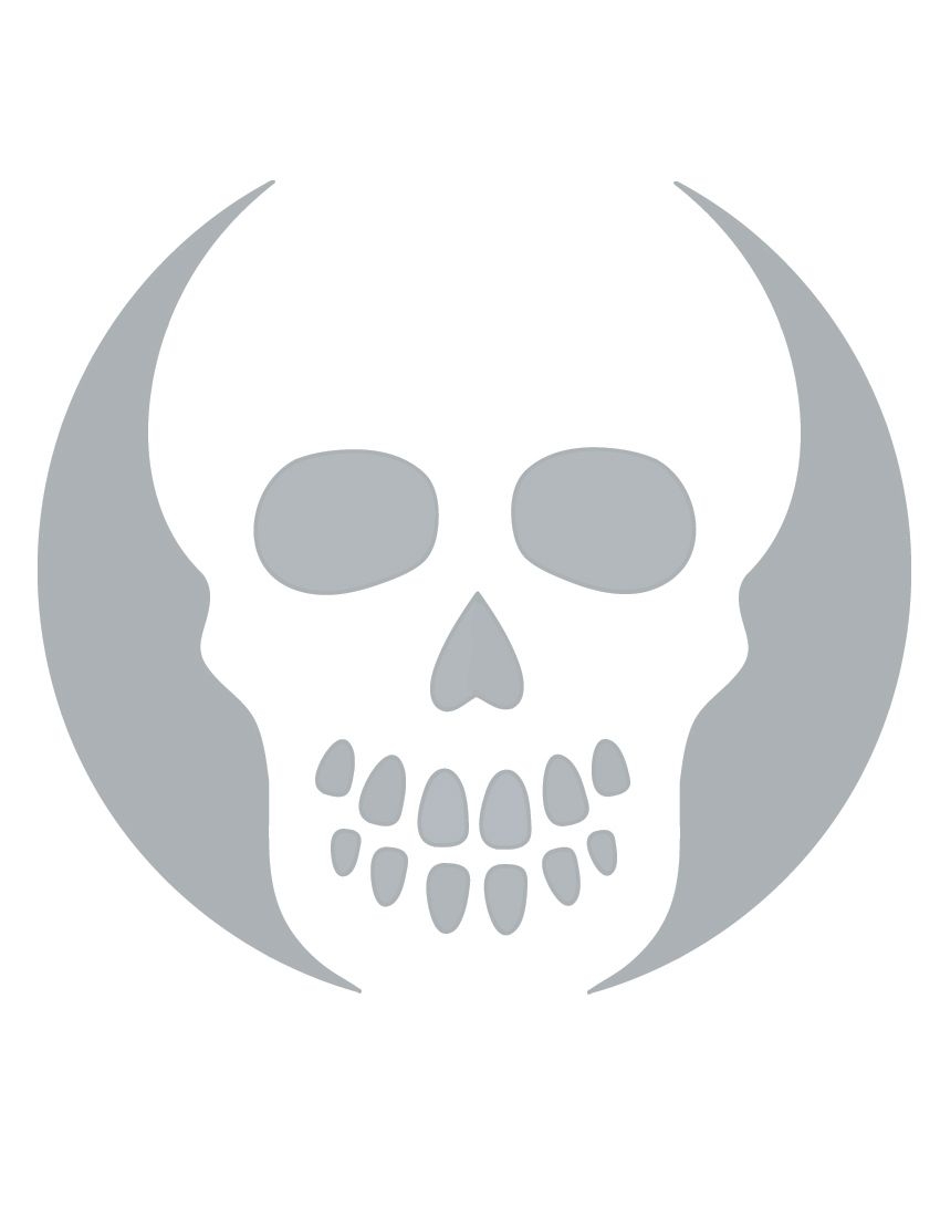 Printable Skull Stencil