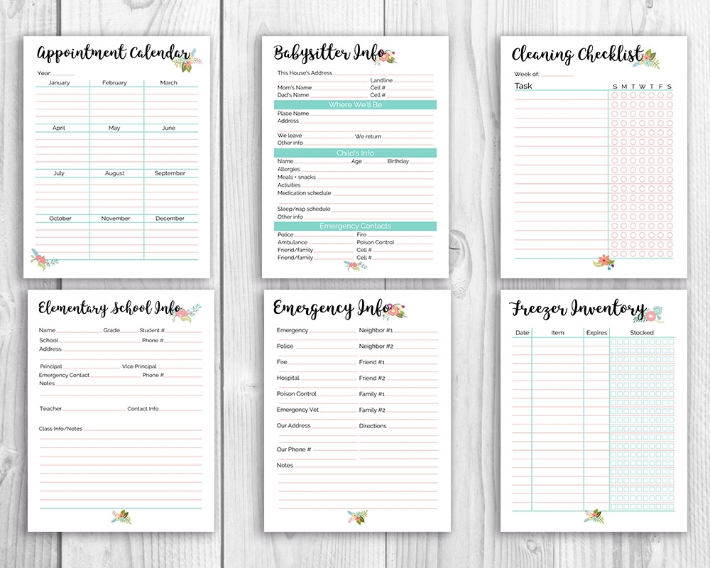 Life Management Binder Free Printables