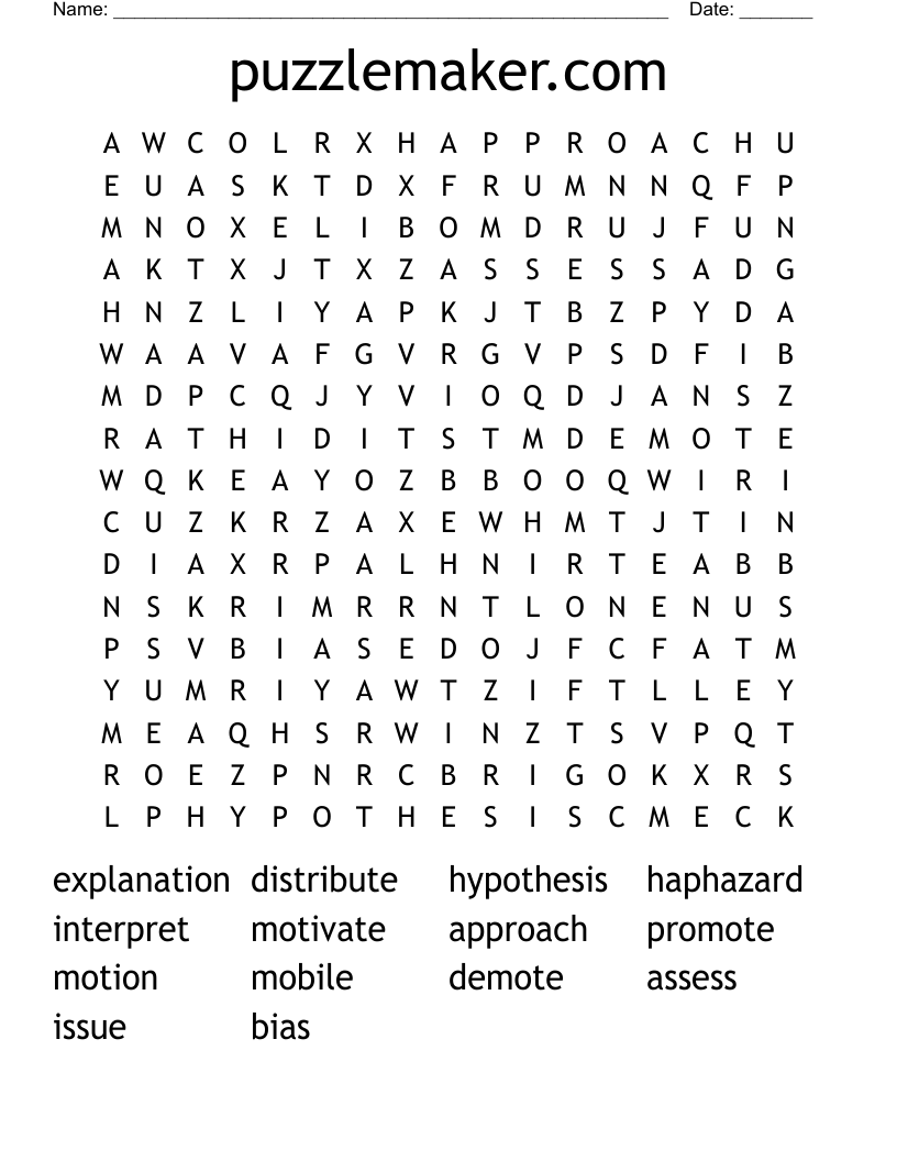 Puzzlemaker Word Search WordMint