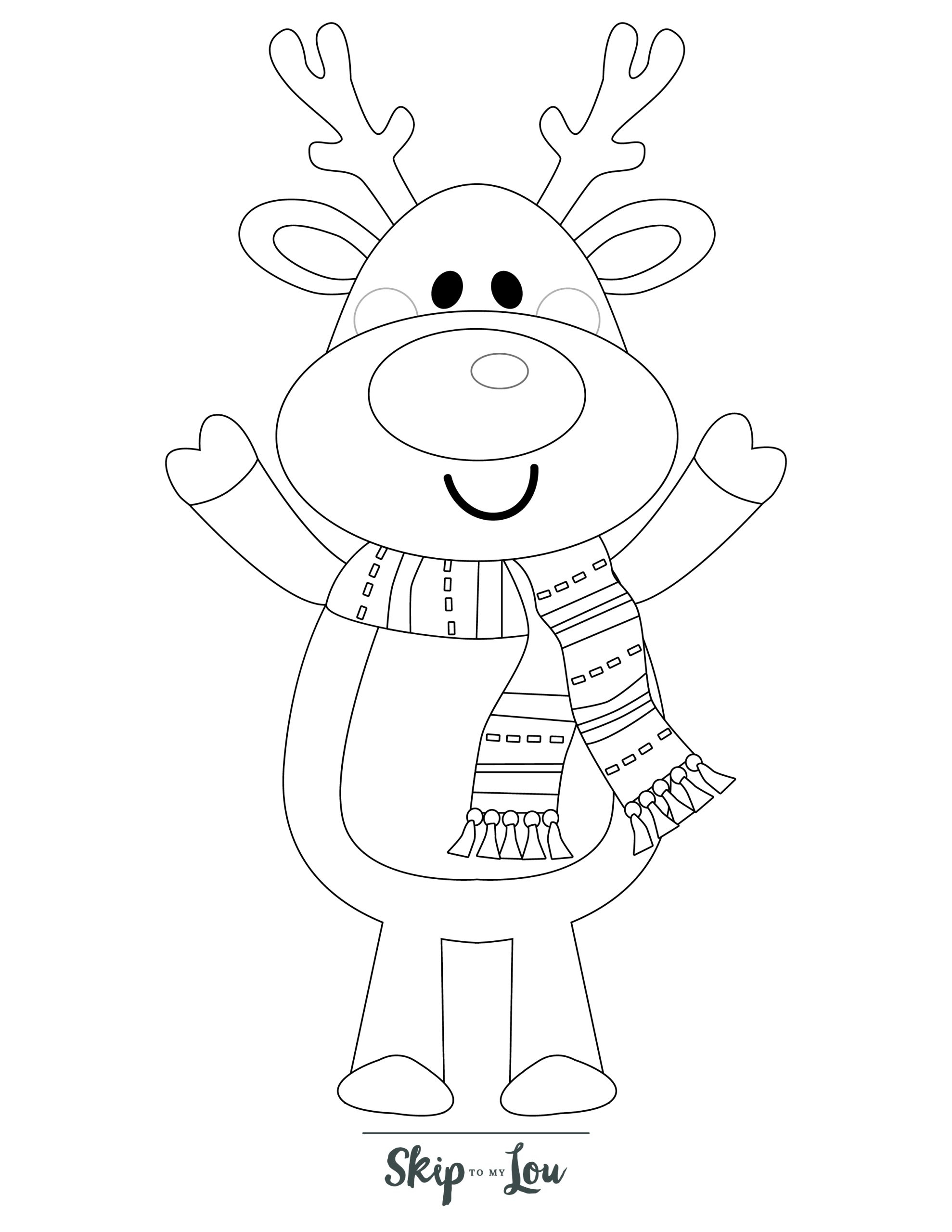 Reindeer Coloring Pages Free Printables For Kids Skip To My Lou