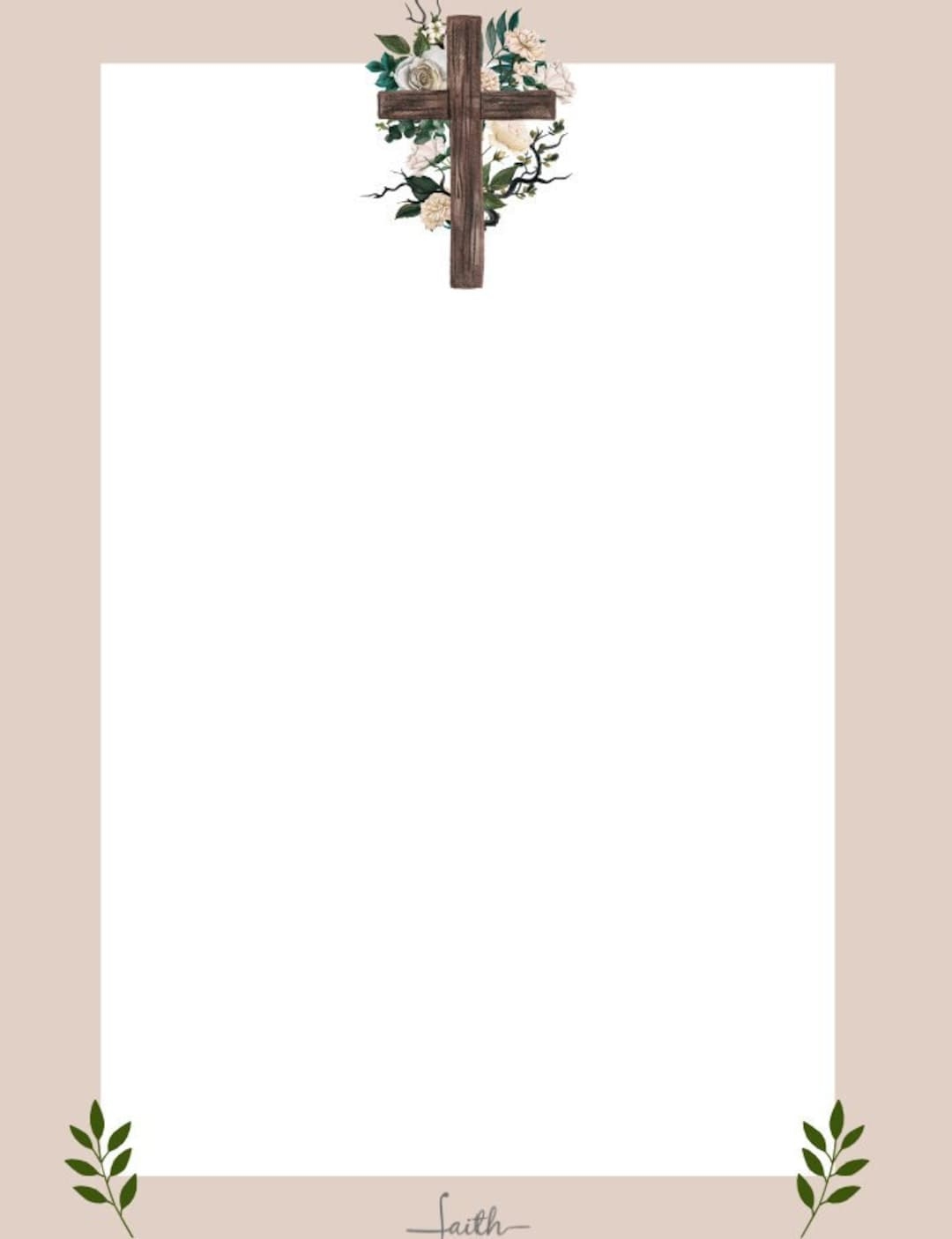 Religious Cross Border Printable PNG And Pdf Instant Download Christian Church For Easter Paper DIY Crafts Decor Bible Study Stationery Etsy