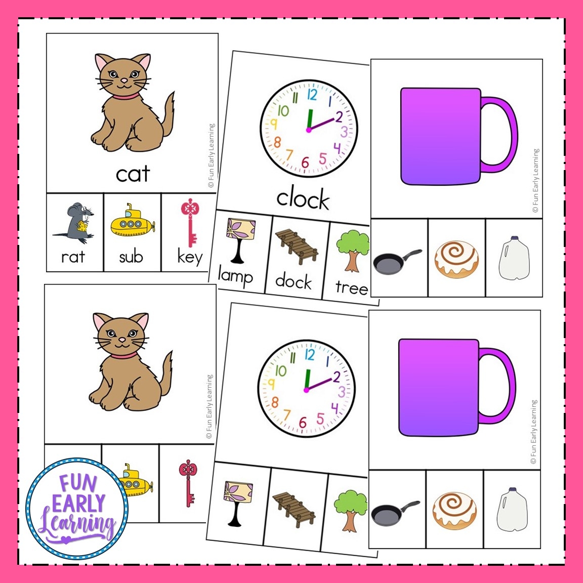 Rhyming Clip Cards CVC Words And More Fun Early Learning