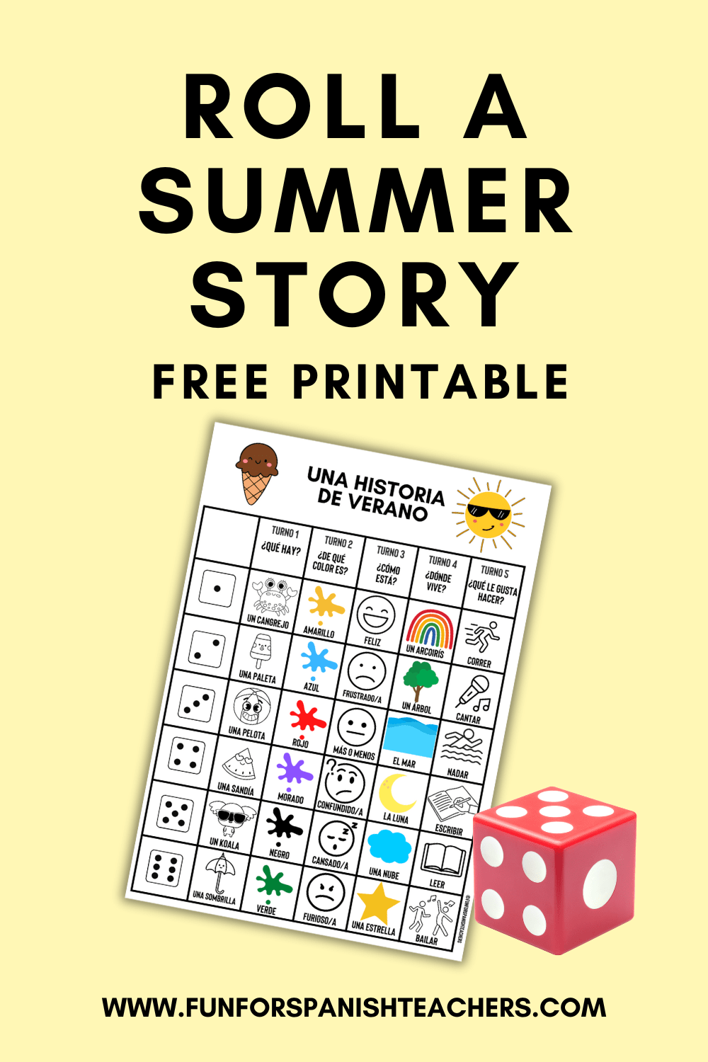 Roll A Story Free Printable