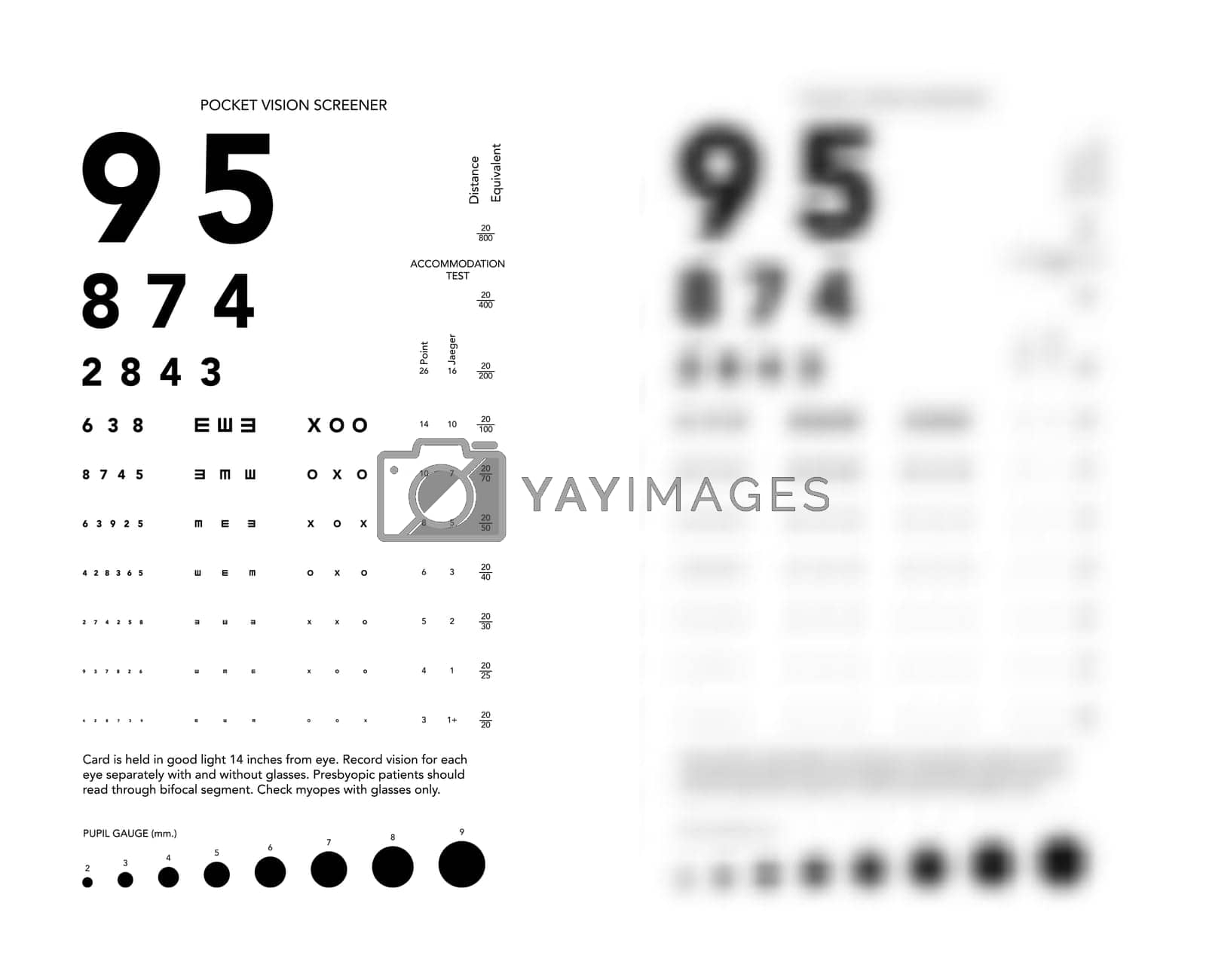 Rosenbaum Pocket Vision Screener Eye Test Blurred Chart Medical Illustration With Numbers Line Vector Sketch Outline By Vectoressa Vectors Illustrations With Unlimited Downloads Yayimages