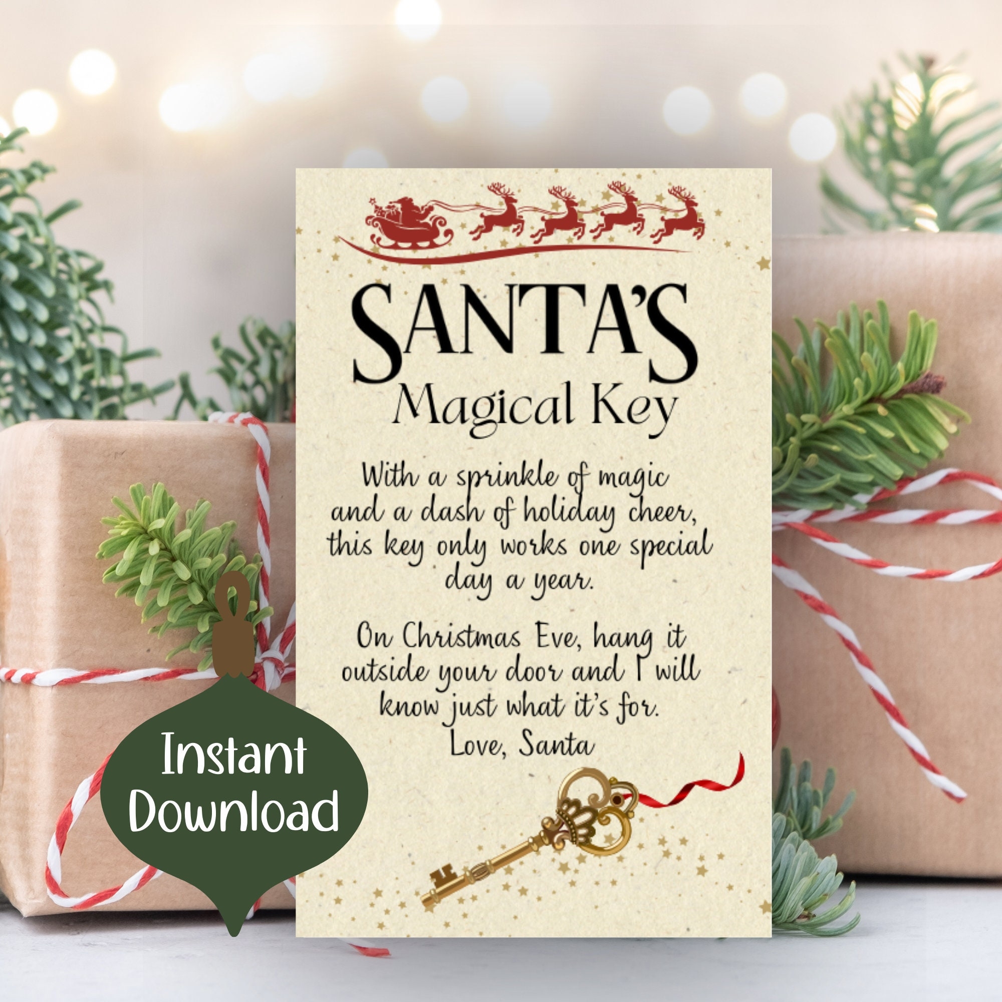 Santa Key Poem Etsy
