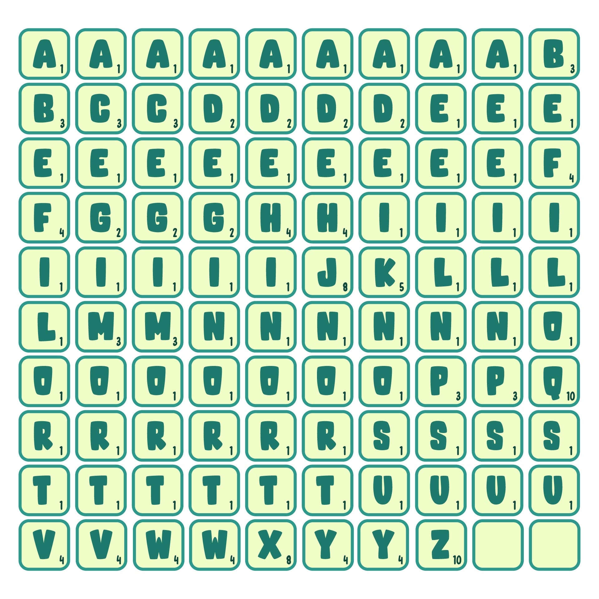 Scrabble Tiles Board 10 Free PDF Printables Printablee