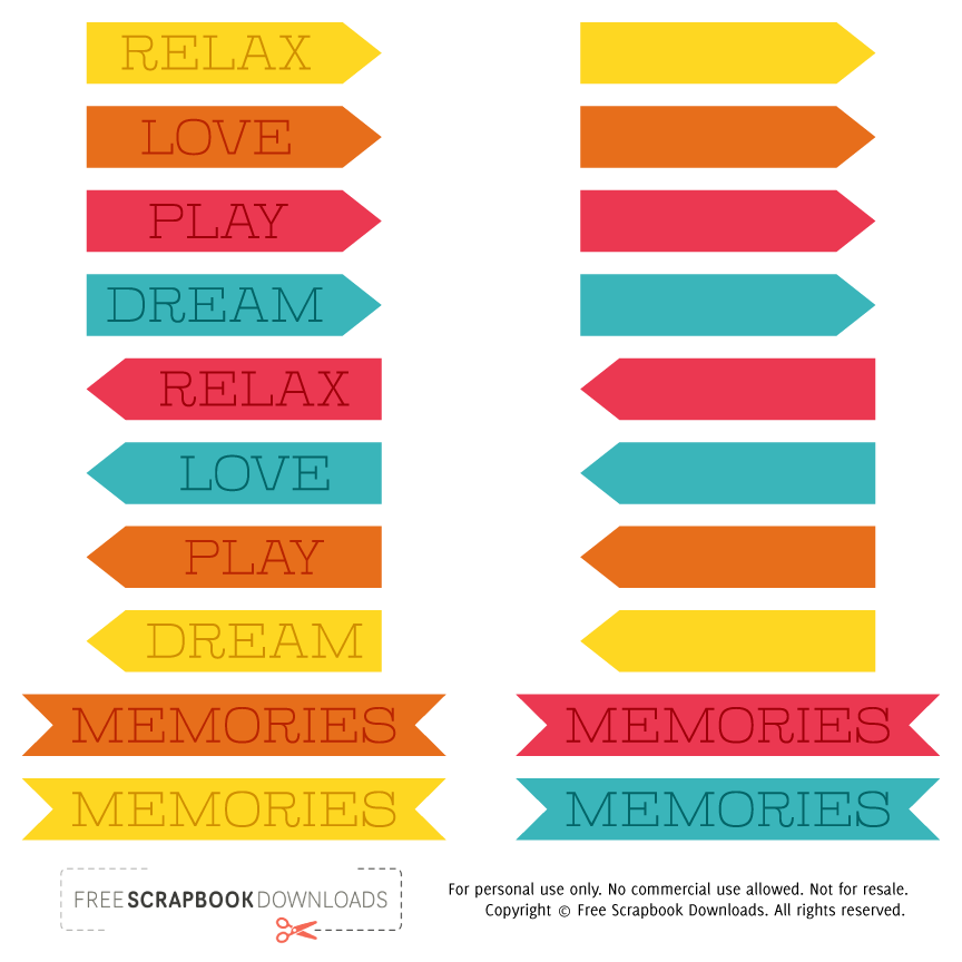 Free Scrapbook Embellishments Printable