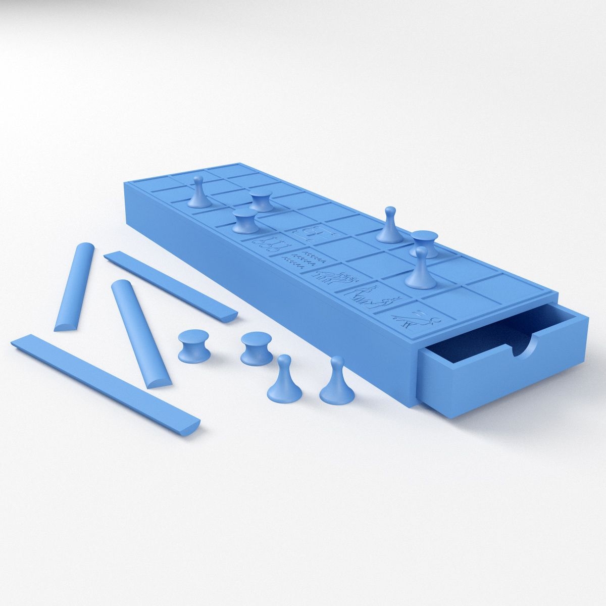 Senet Ancient Egyptian Game For 3D Printing 3D Model 8 c4d 3ds dae fbx obj stl Free3D