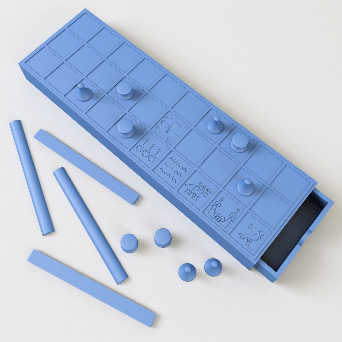 Senet Ancient Egyptian Game For 3D Printing 3D Model 8 c4d 3ds dae fbx obj stl Free3D