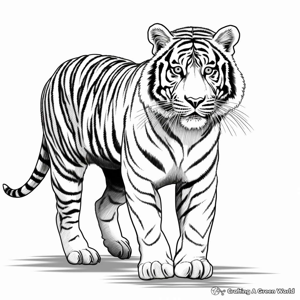 Siberian Tiger Coloring Pages Free Printable 
