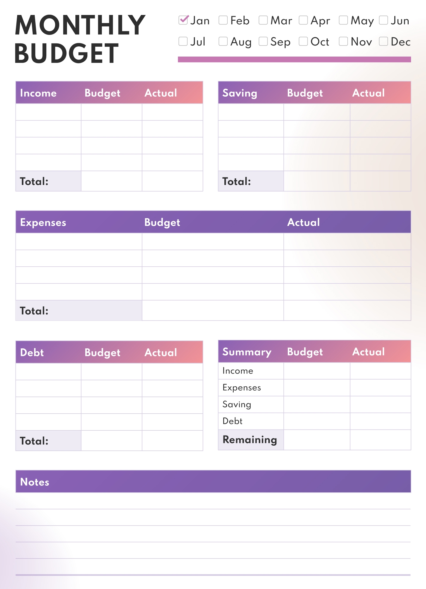 Simple Monthly Budget Free Google Docs Template Gdoc io