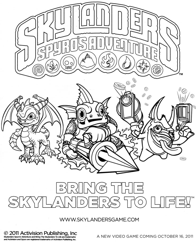 Skylanders 43394 Cartoons Free Printable Coloring Pages