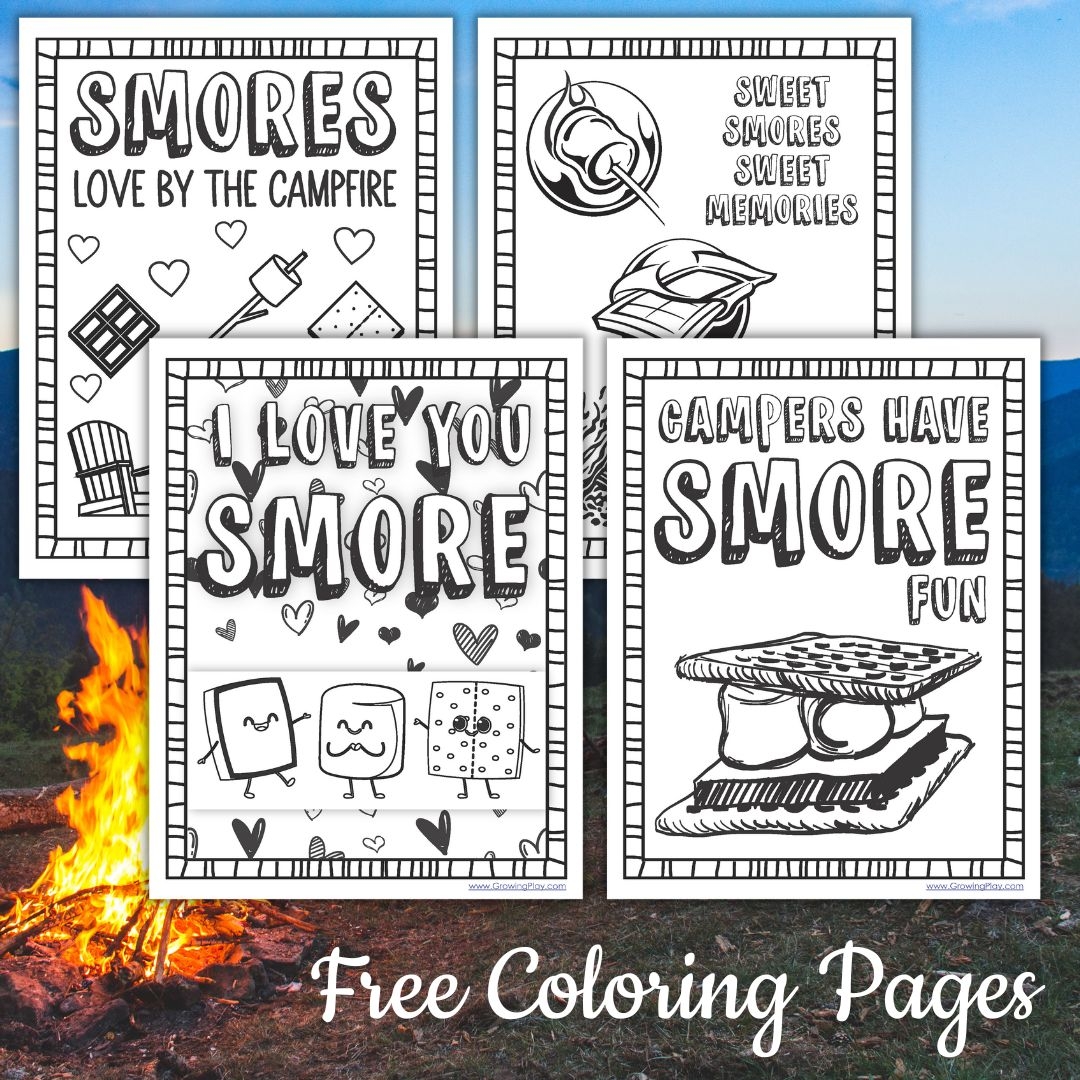 Smore Coloring Page Free Printables Growing Play