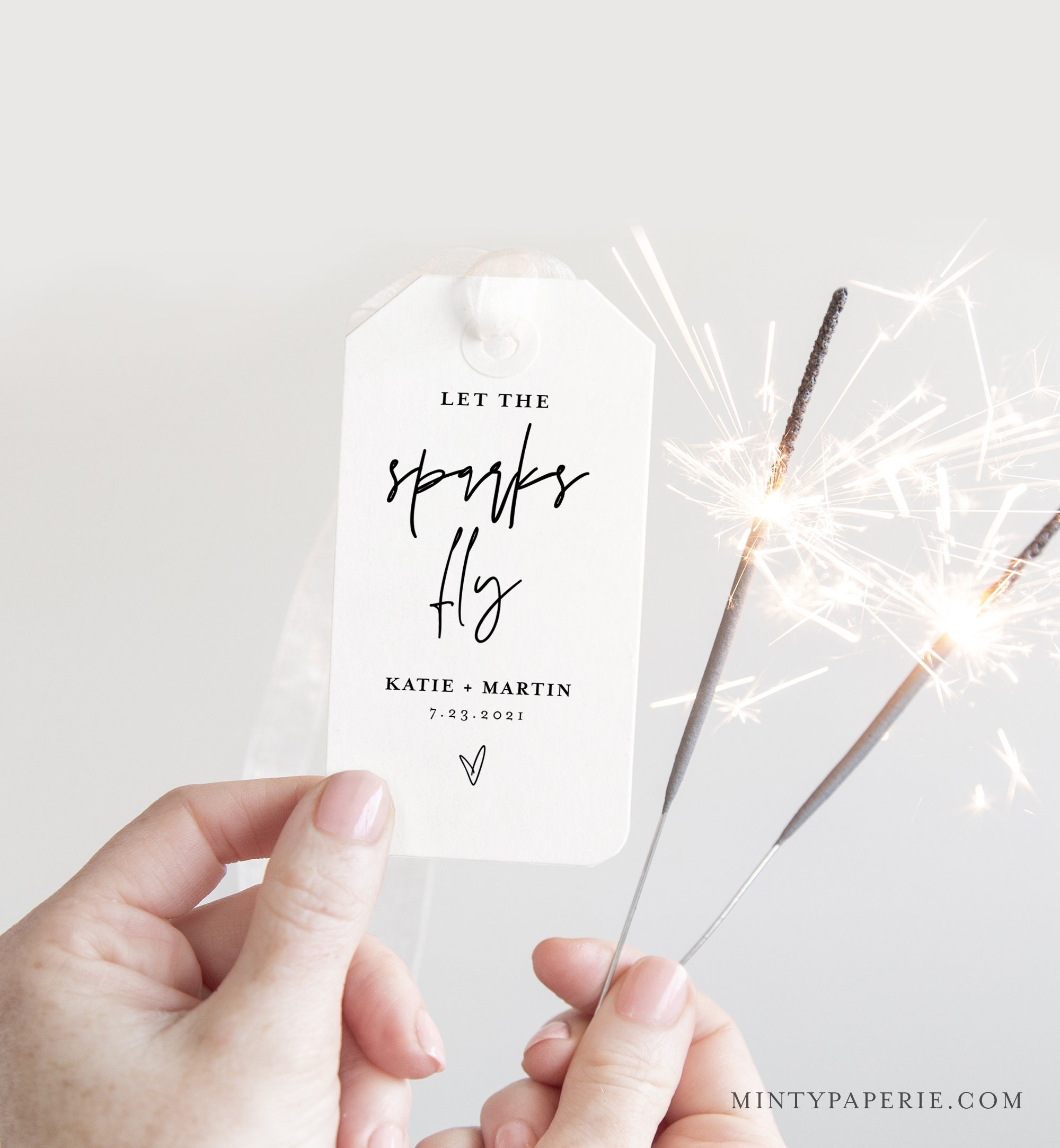 Sparkler Send Off Sign And Tag INSTANT DOWNLOAD Editable Template Printable Wedding Sparkler Sign Custom Sparkler Tag Templett 0009 34S