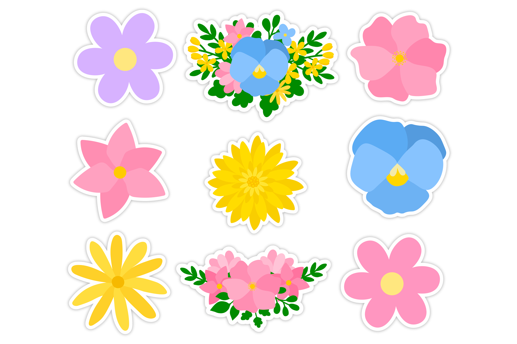 Spring Flowers Sticker PNG Spring Flowers Sticker Printable By IrinaShishkova TheHungryJPEG