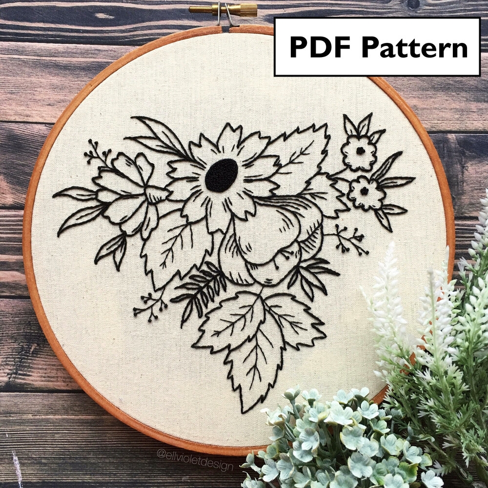 Free Printable Wildflower Stitchery Patterns