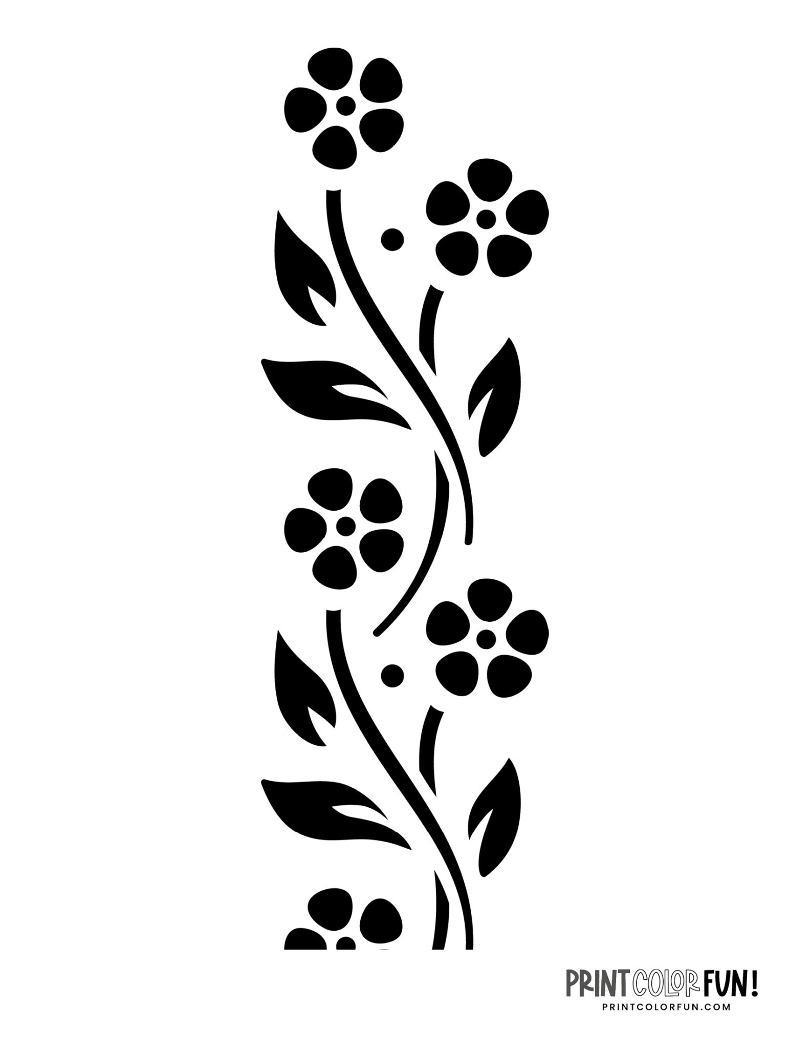 Stencil Flower Pattern
