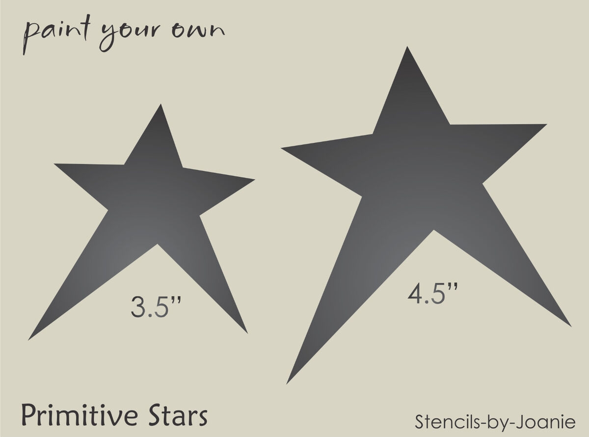 Stencil Primitive Star Annie Template Crafts Cards Scrapbook Country DIY Signs EBay