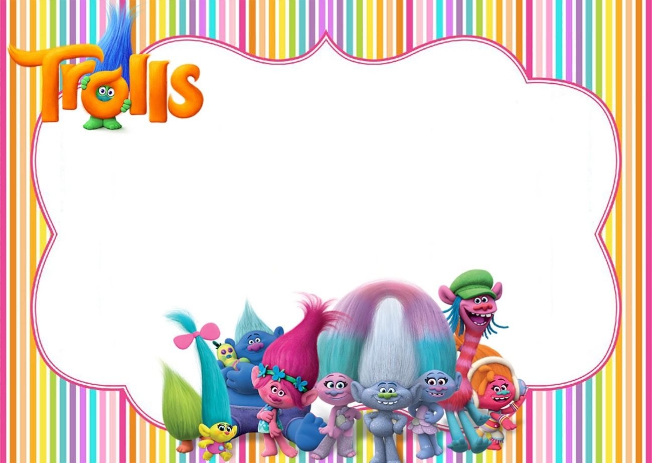 Free Printable Trolls Invitations