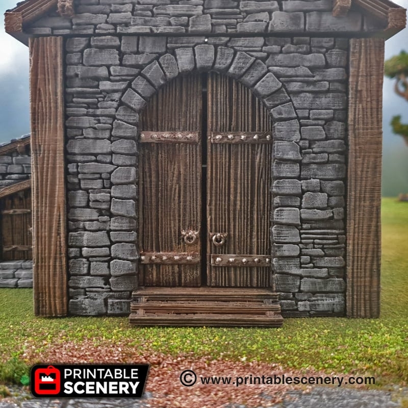 Stone Barn Printable Scenery