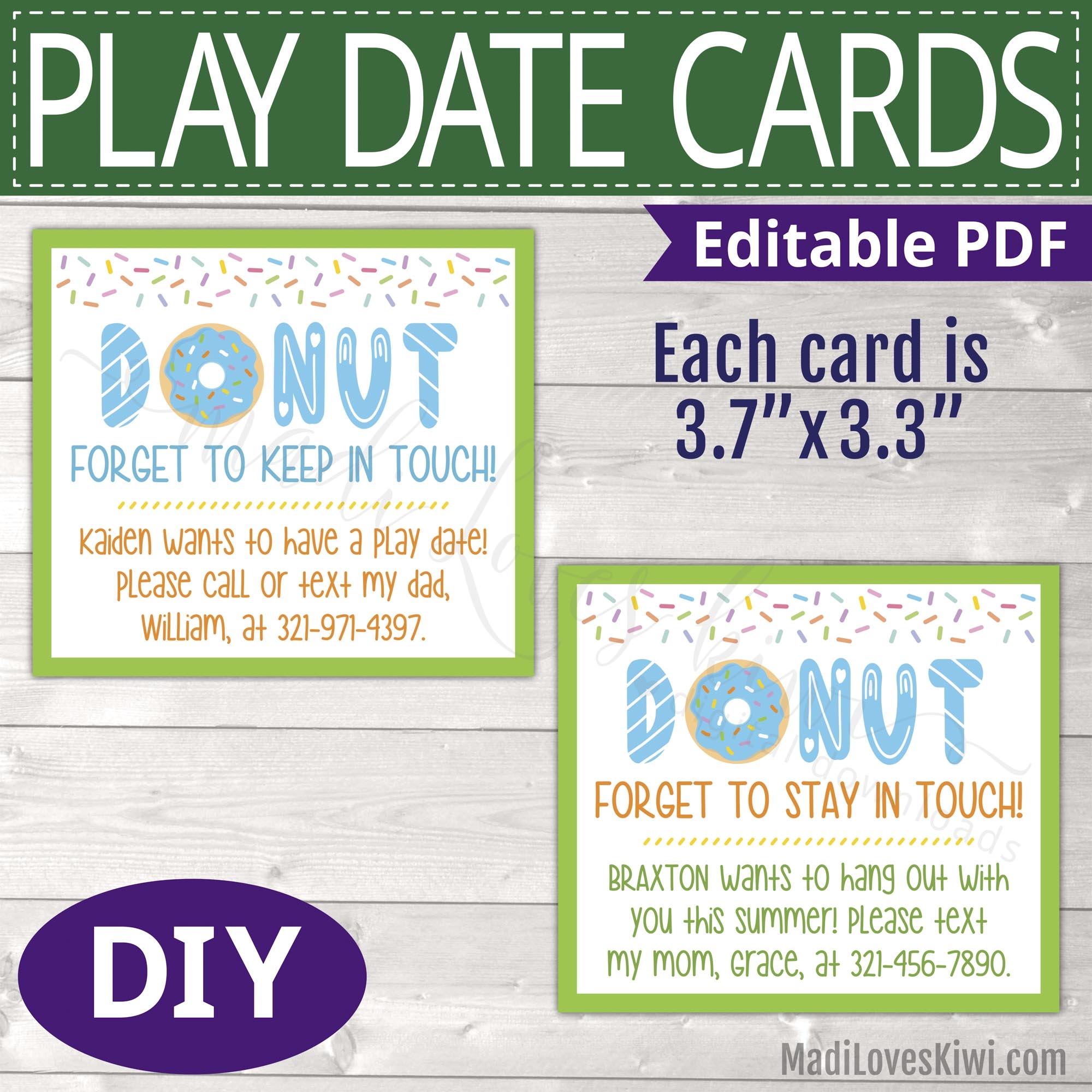 Free Printable Playdate Invitation Cards