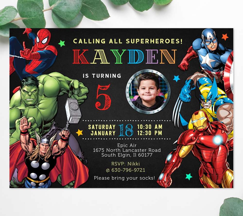 Superhero Birthday Party Invitation Edit Yourself Online Now