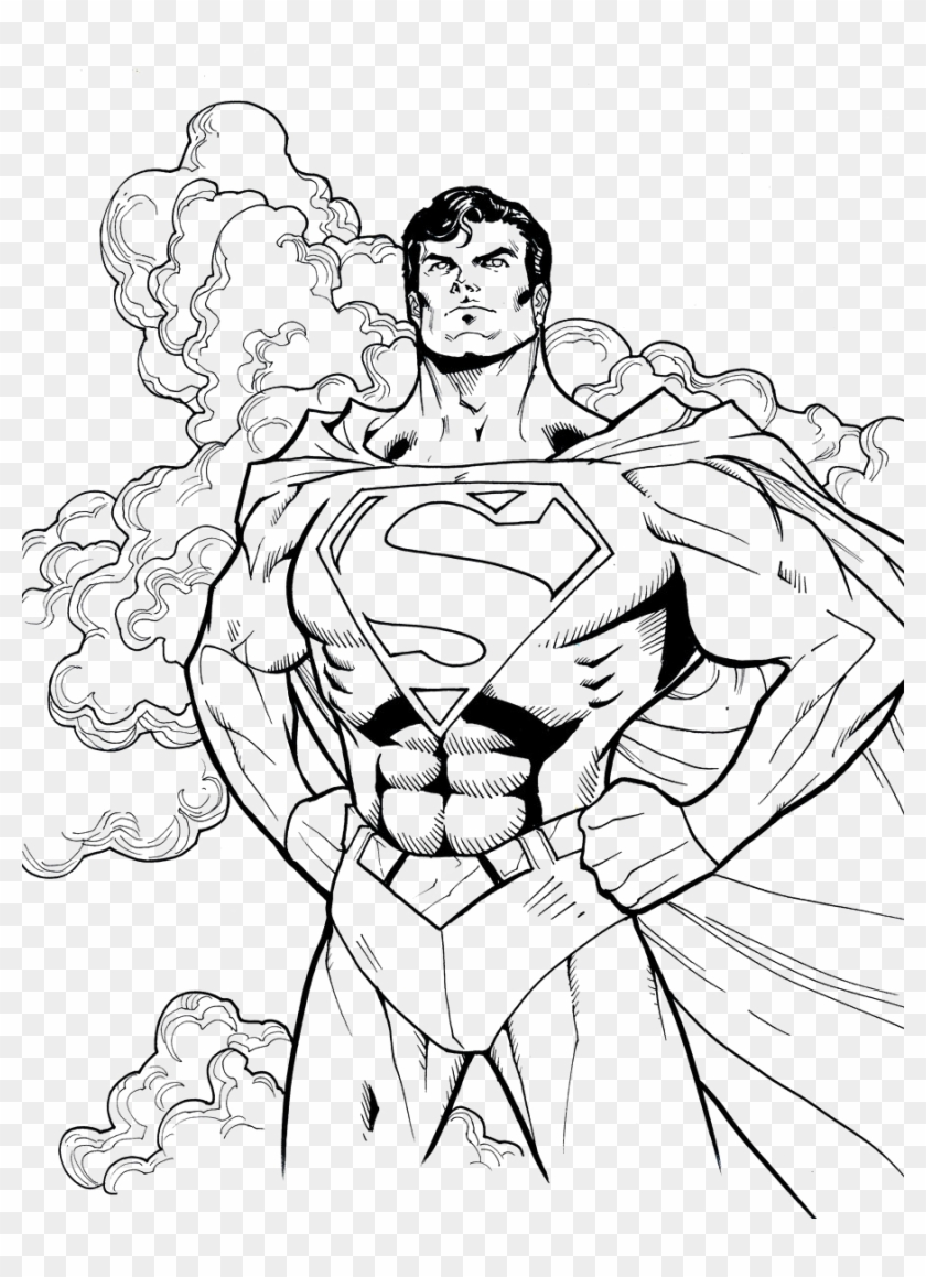 Superman Printables Coloring Pages Superman Coloring Sheet Free Transparent PNG Clipart Images Download