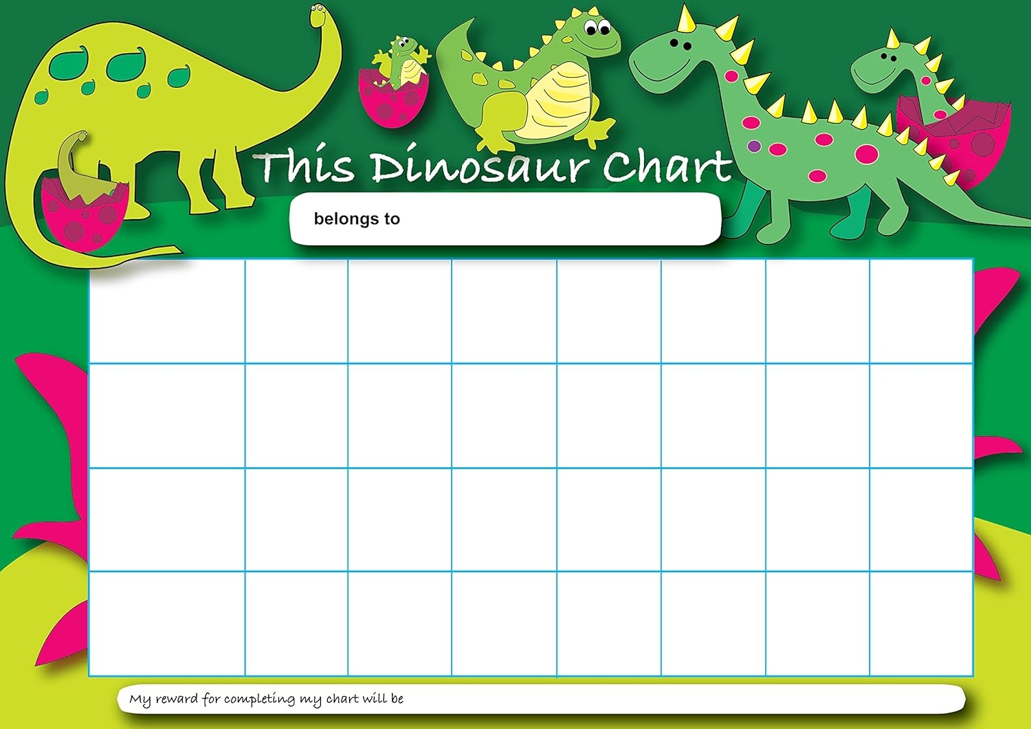 Dinosaur Reward Chart Free Printable