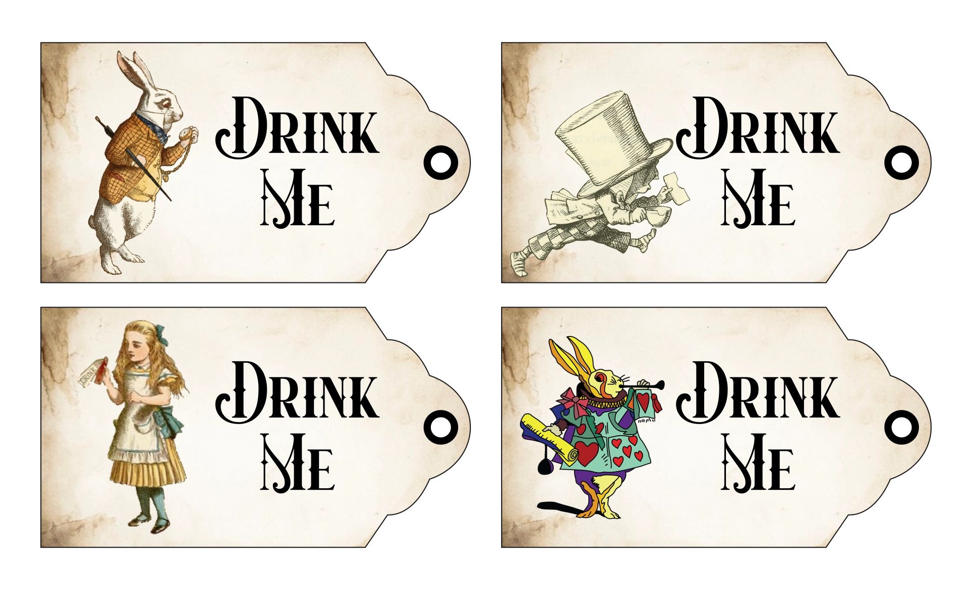 Tags Alice In Wonderland Drink Me 10 Free PDF Printables Printablee